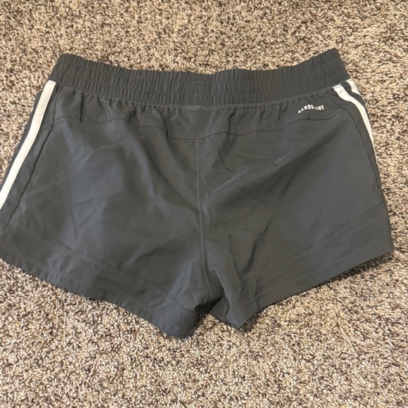 Adidas Women's Charcoal Athletic Shorts - Picture 2 of 3